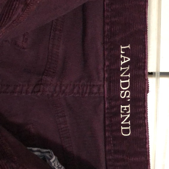 Lands End 12 Tall Burgundy Corduroy Pants - Picture 2 of 4